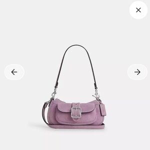 Coach Purple Shoulder Bag with Silver Accents